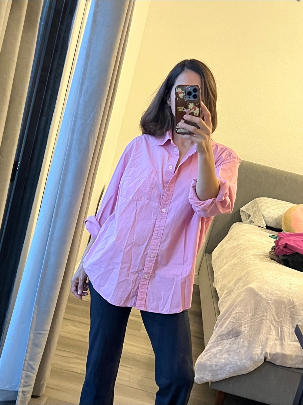 GAP Pink Button-Down Shirt - Classic Cotton Button Up